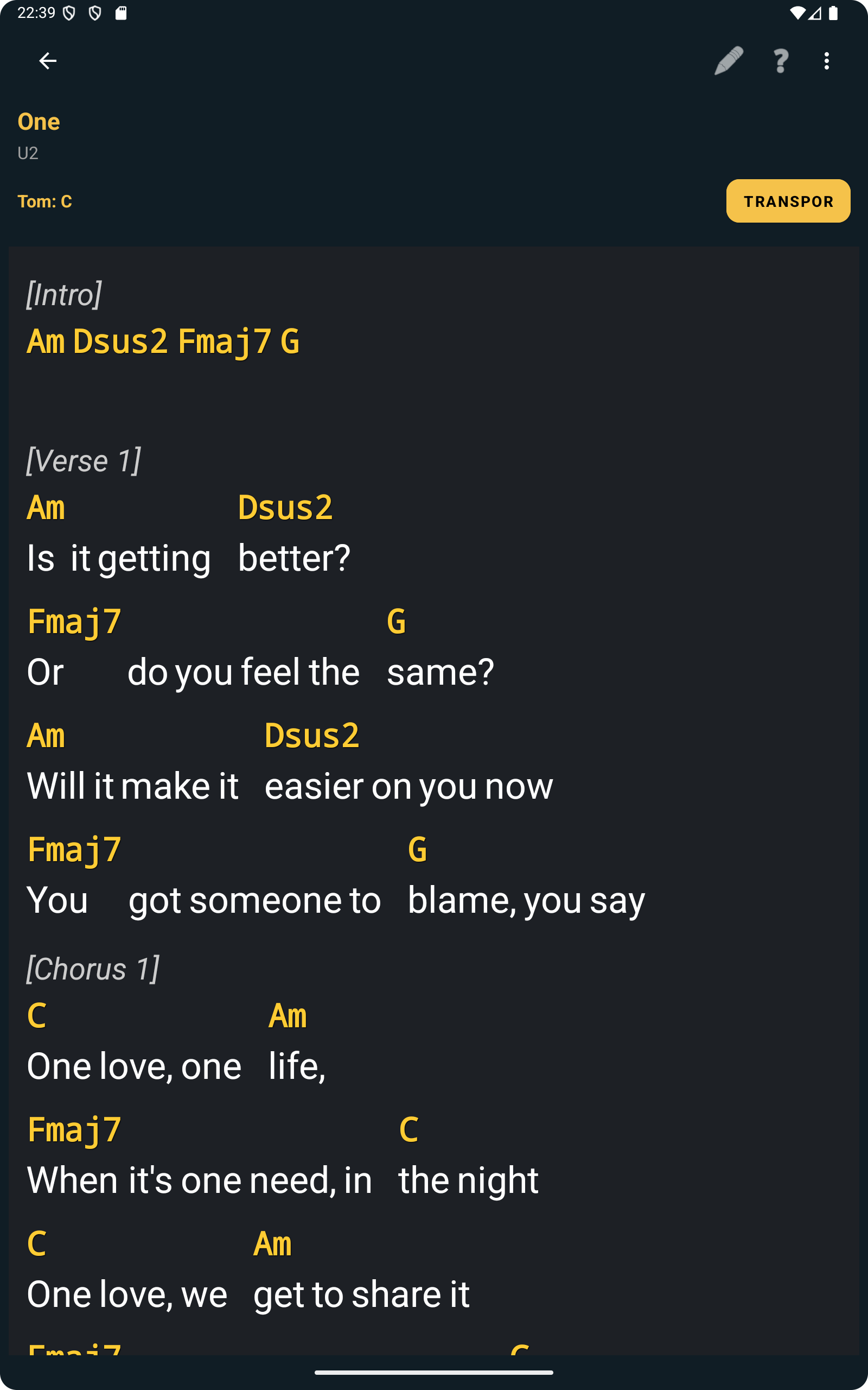 Vista responsiva para letras com acordes no ChordFlow